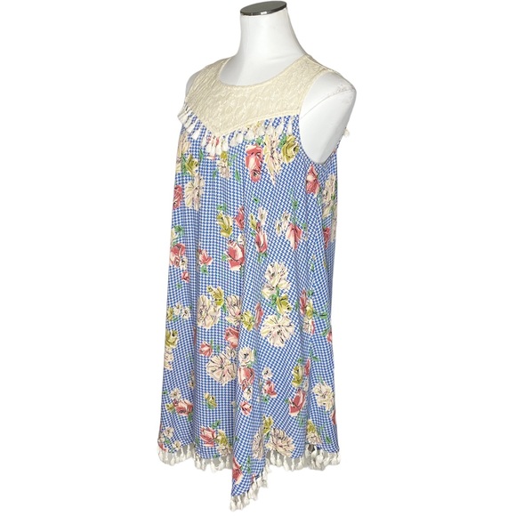 Uncle Frank Floral Houndstooth Swing Dress - Picture 5 of 10